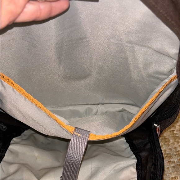 The North Face Men's Dark Brown Backpack with Orange Accents - Picture 11 of 12